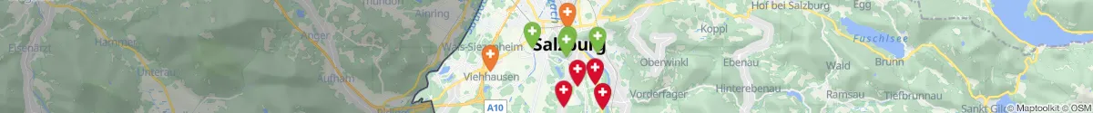 Kartenansicht für Apotheken-Notdienste in der Nähe von Morzg (Salzburg (Stadt), Salzburg)